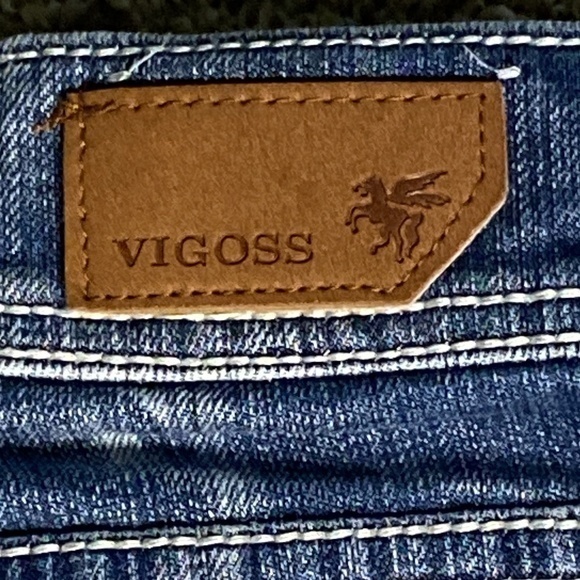 Vigoss Destroyed Cuffed Capri Jeans Sz. 7 Juniors - Picture 7 of 12